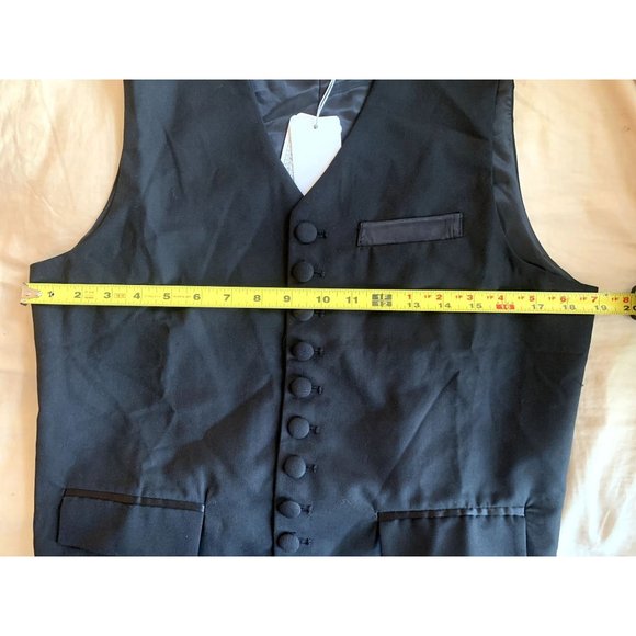 Those Days Black Vest with Satin Lining and Adjustable Cinch NEW WITH TAG Size L - Picture 6 of 8